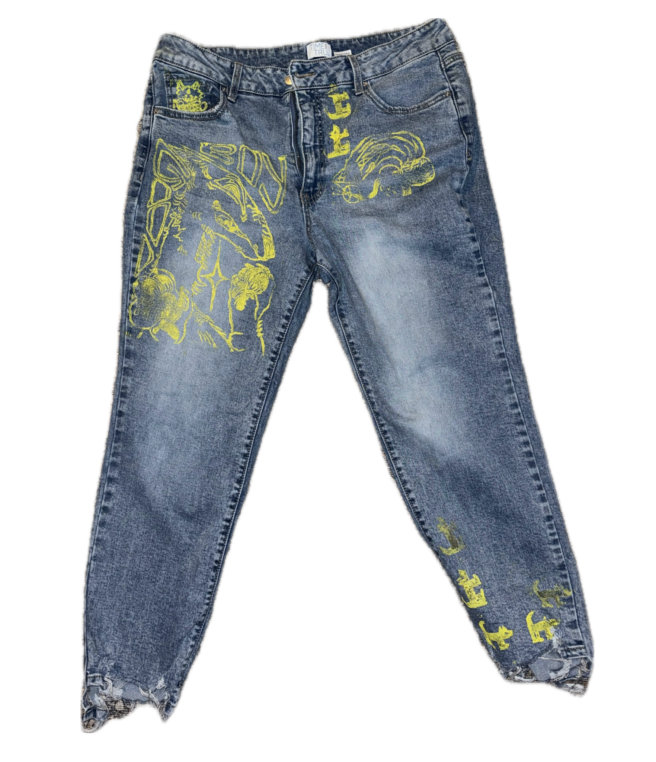 “Good Boy” and Yellow Brain pants