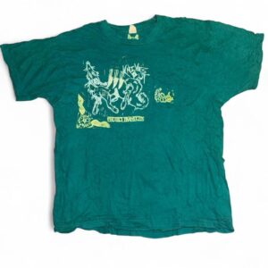 KNIVES OUT on blue tee
