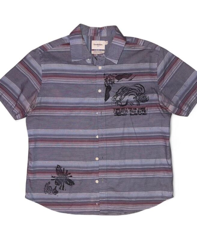 Nerdy brain button up