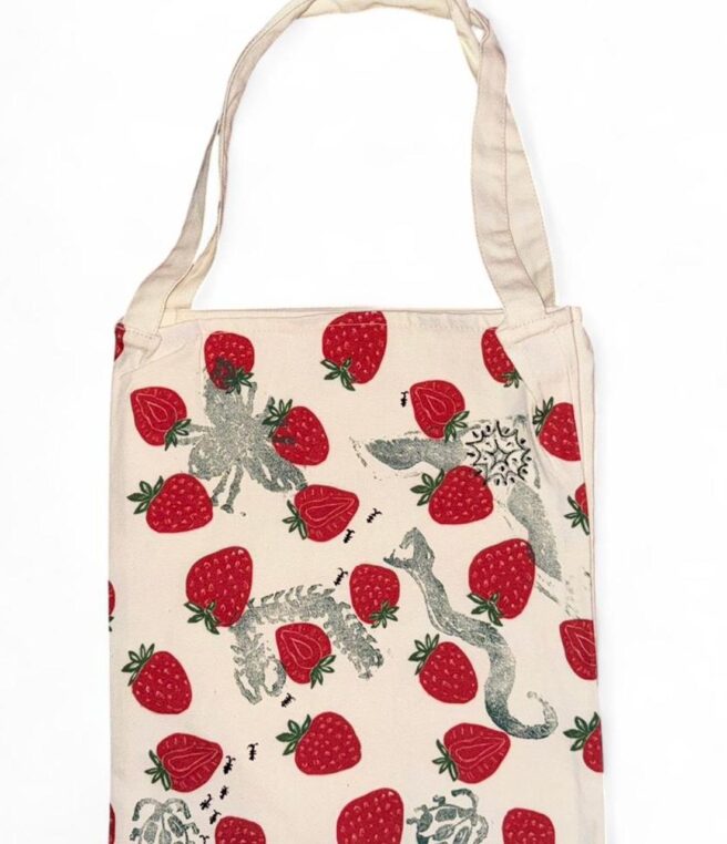 Strawberry bug tote