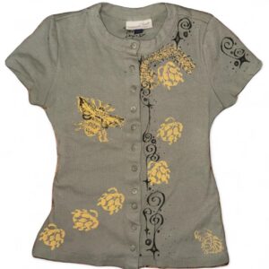 Buggy green button-up top