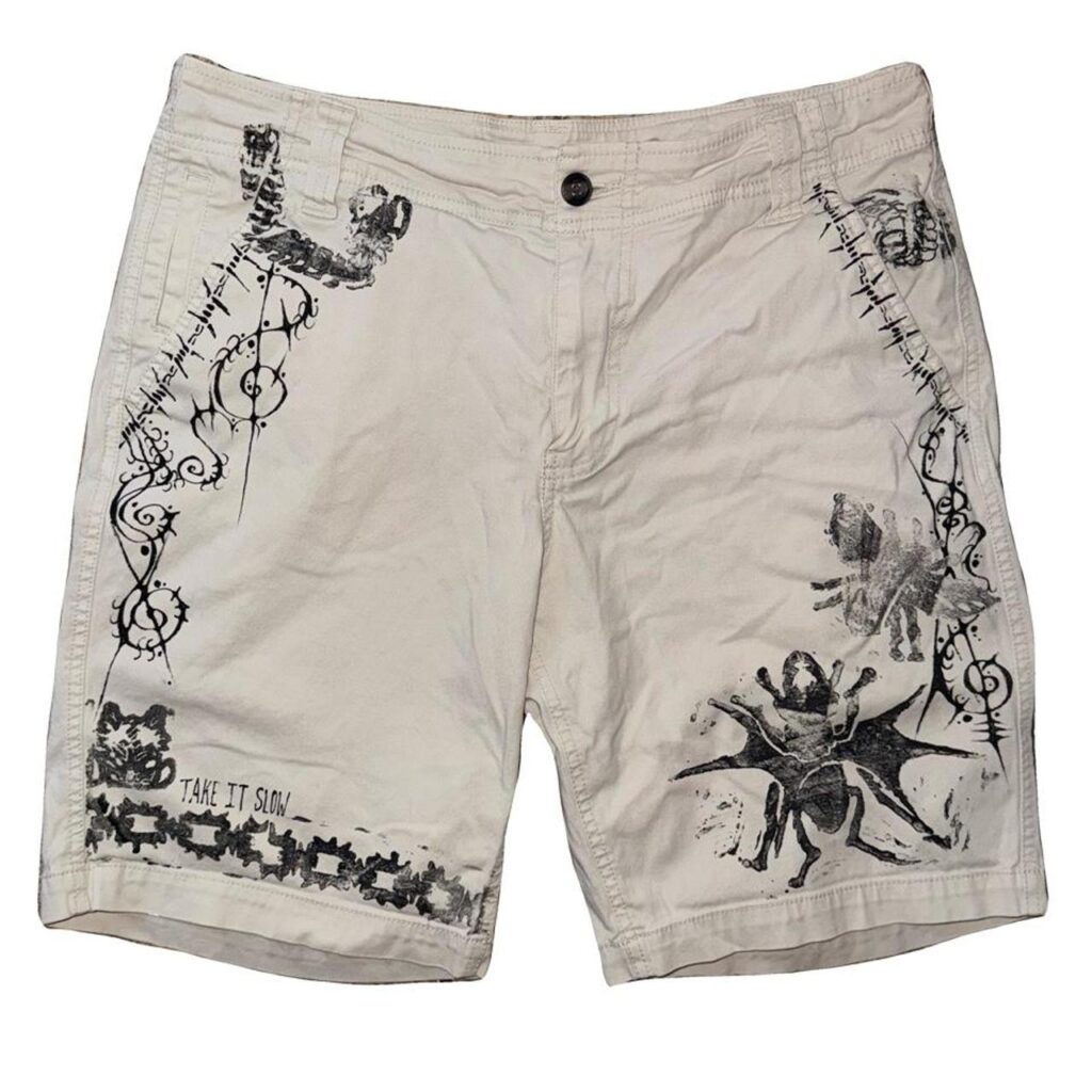 TAKE IT SLOW swirly shorts