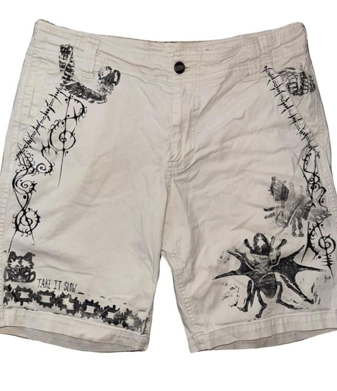 TAKE IT SLOW swirly shorts